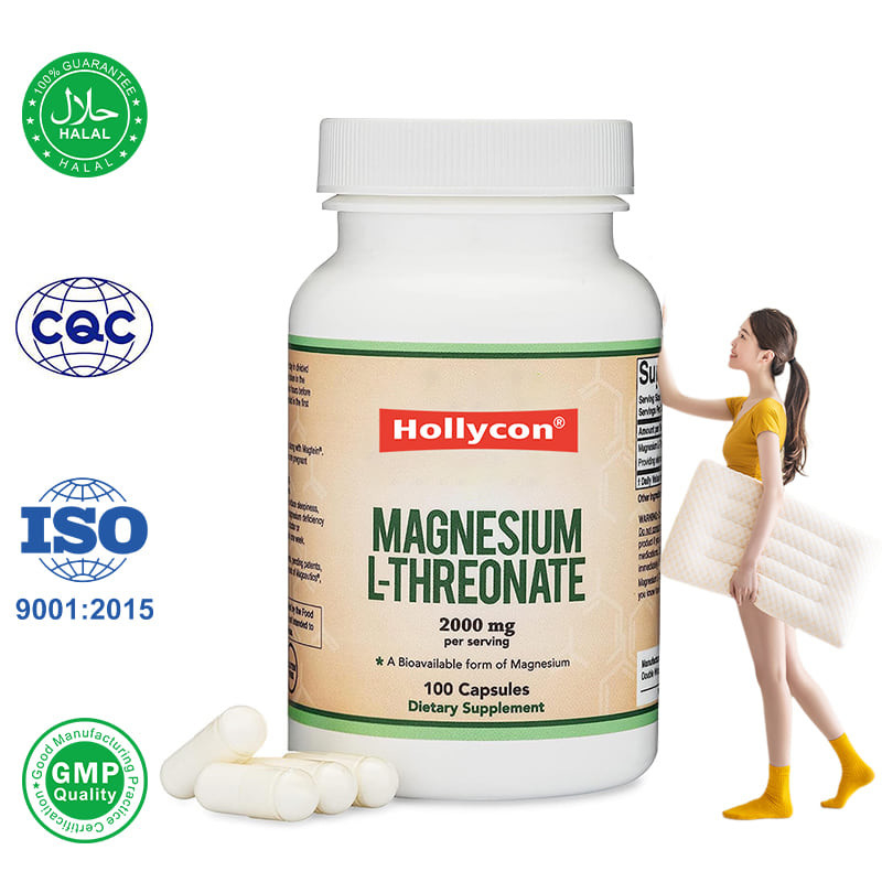 Factory L Threonate Magnesium Capsules Calcium Zinc Supplements Support Sleep and Cognitive Function