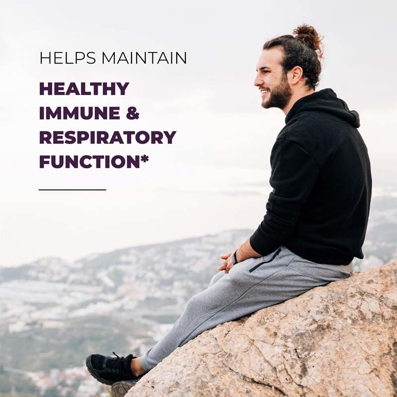 Herbal Supplement for Adults Supports Immune Health with Vitamin C and Zinc