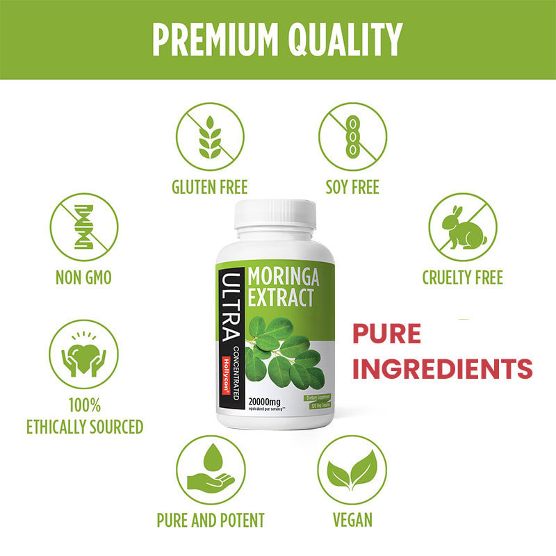 Factory Pure Moringa Capsules Support Immune Digestive Moringa Powder Capsules