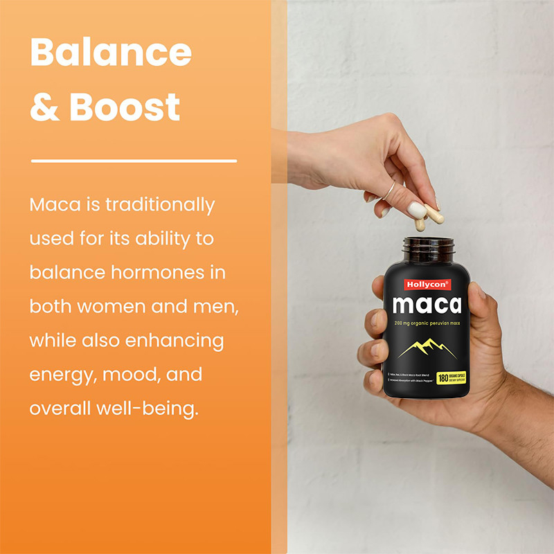 Maca Root Capsules For Men 2100mg Organic Maca Root Blend For Mood Support