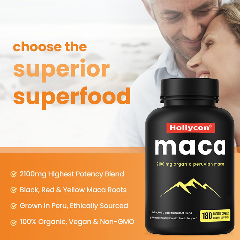 Maca Root Capsules For Men 2100mg Organic Maca Root Blend For Mood Support