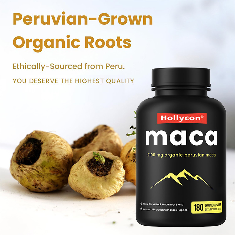 Maca Root Capsules For Men 2100mg Organic Maca Root Blend For Mood Support