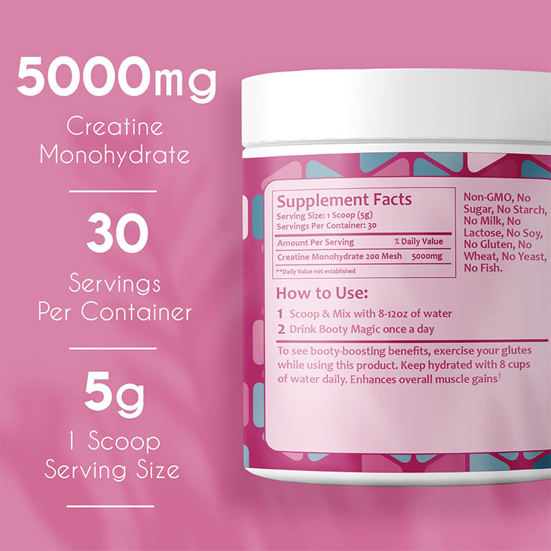 Booty Building Creatine Powder For Women Creatine Monohydrate Powder For Booty Gain