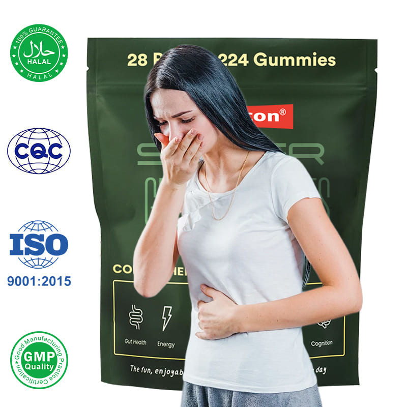 Green Tea Gummies Multi-Vitamins Supplement Spirulina Powder Improve Gut Health Support Immunity