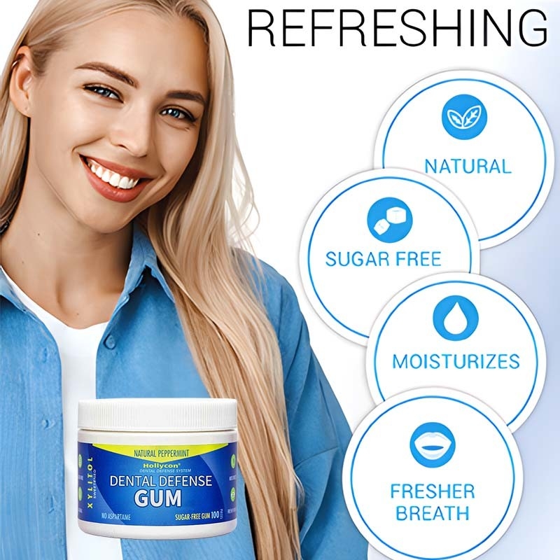 Factory Xylitol Chewing Gum Improves Oral Health by Preventing Cavities Fight Bad Breath
