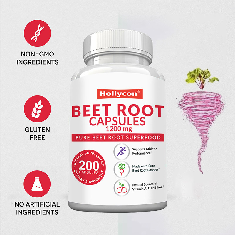 OEM Beet Root Capsules For Supports Blood Pressure 1200mg Beet Root  Powder Capsules
