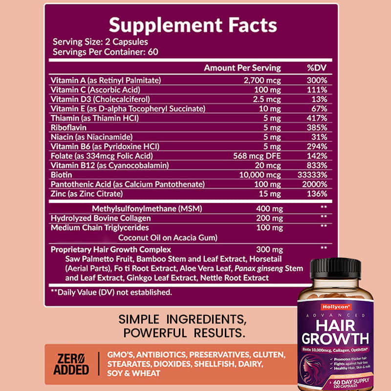 Wholesale Hair Growth Vitamins for Women Regrow Stronger Healthier Hair Skin and Nails