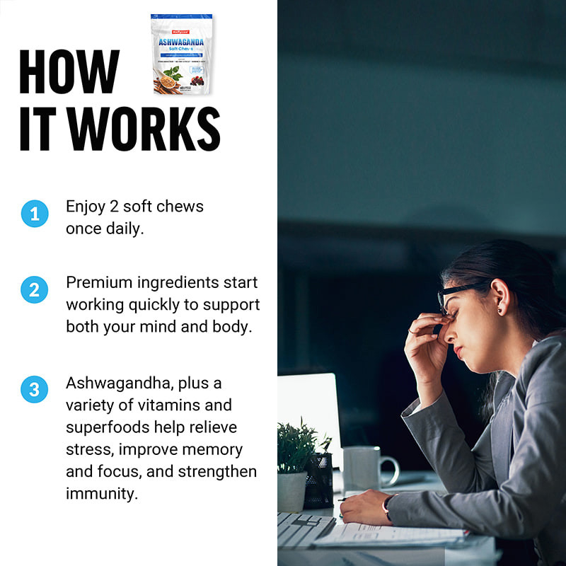 Wholesale Ashwaganda Soft Chews for Stress Relief Memory Focus and Immune Health
