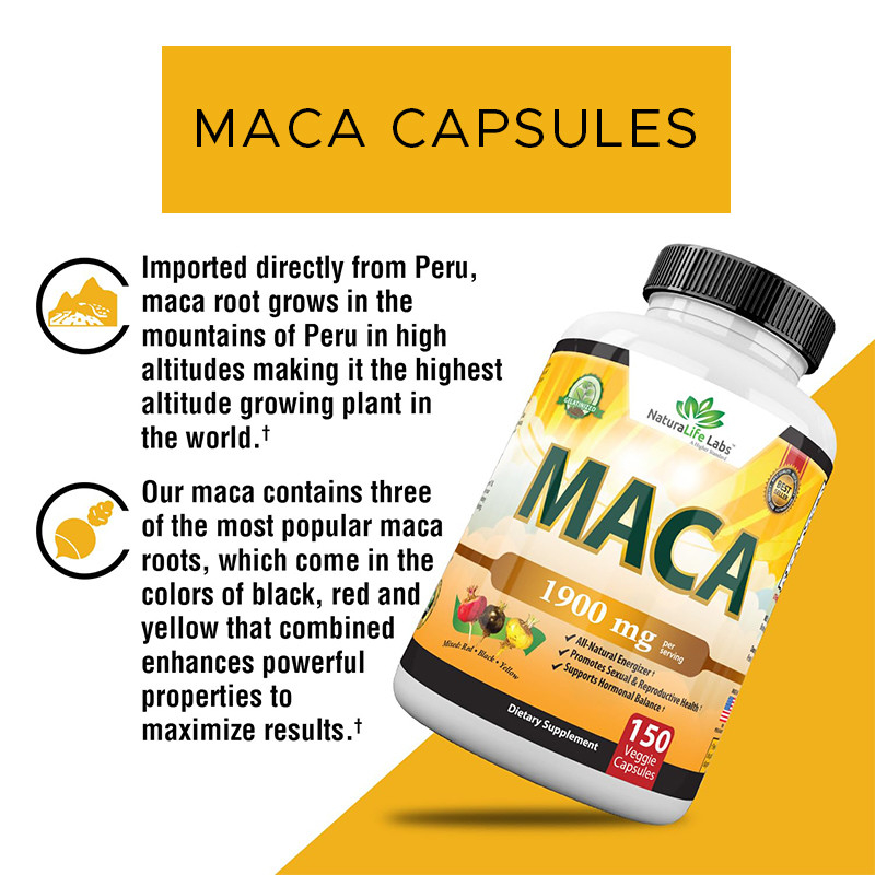 Maca Root Capsules Organic Maca Root Blend For Mood Support Maca Capsules