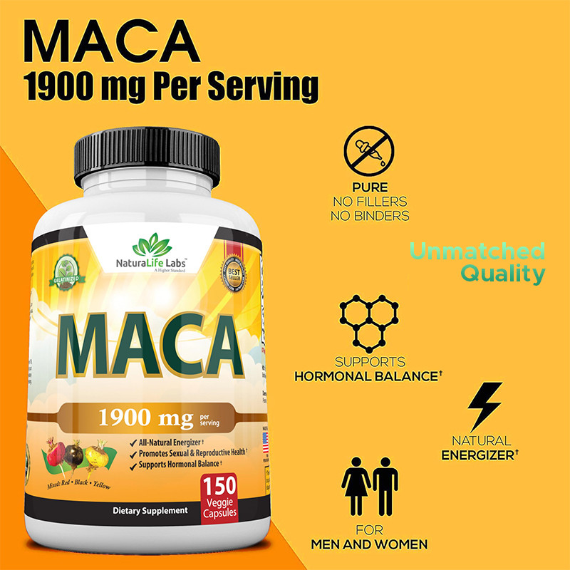 Maca Root Capsules Organic Maca Root Blend For Mood Support Maca Capsules