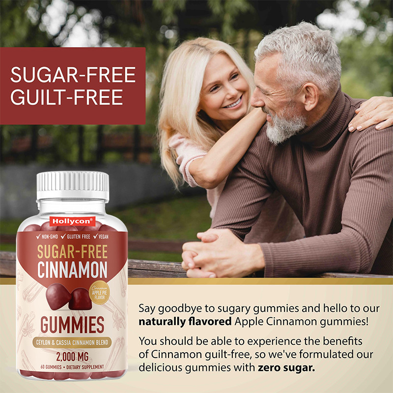 Sugar-Free Cinnamon Gummies 1000mg Ceylon Cinnamon Extarct Gummies For  Immune Support