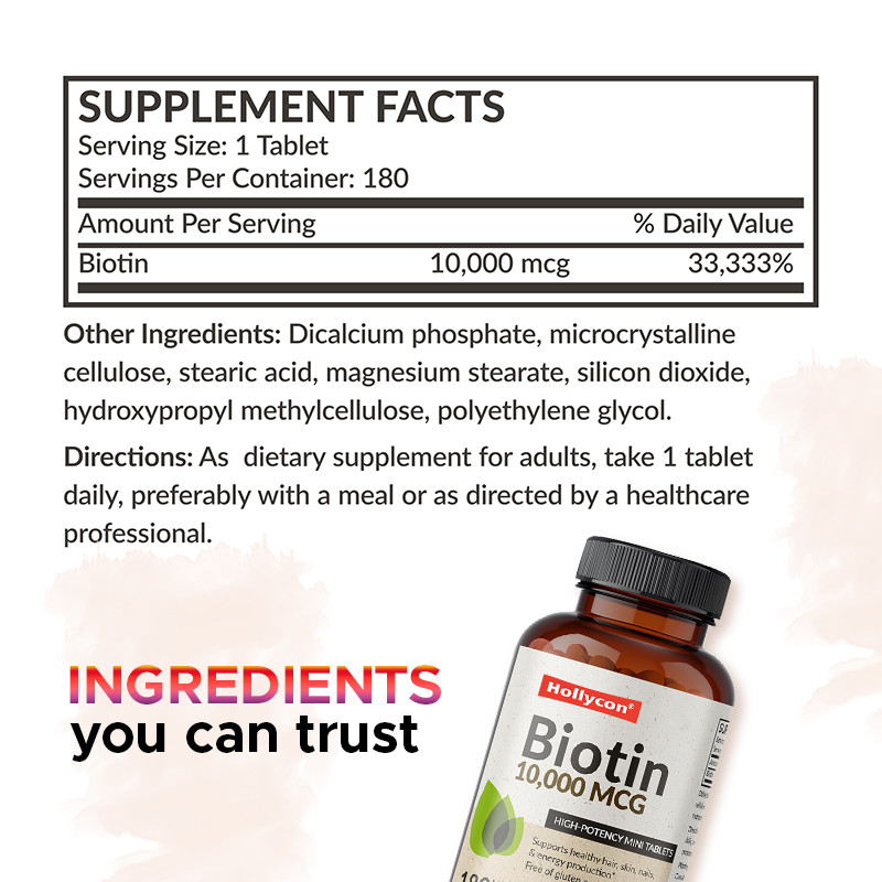 OEM Biotin Capsules For Hair Growth 10,000mcg Biotin For Healthy Skin And Nails