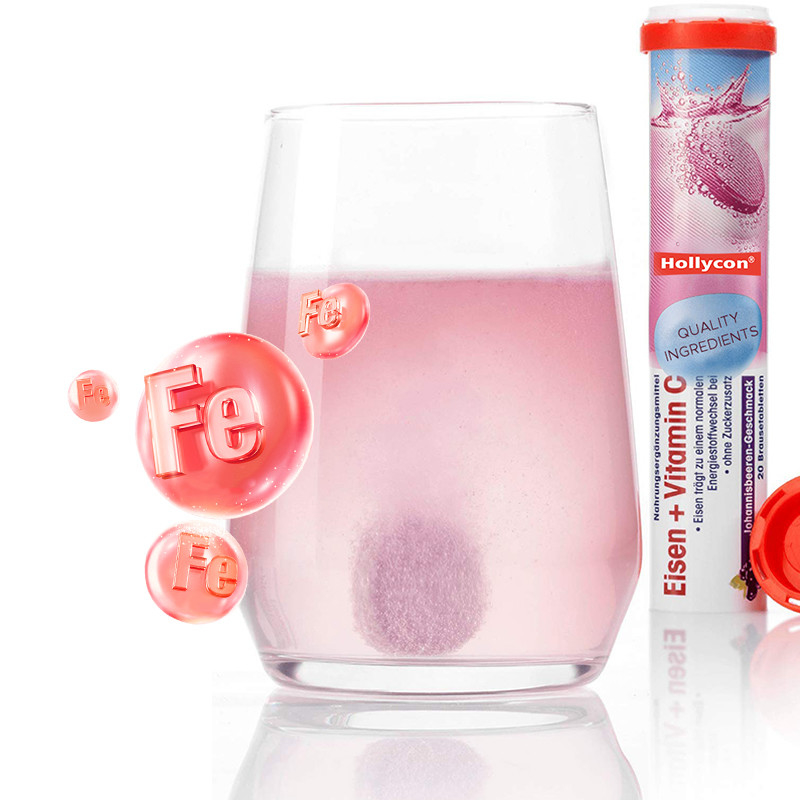OEM Iron And Vitamin C Effervescent Tablets For Iron Support Iron Supplement