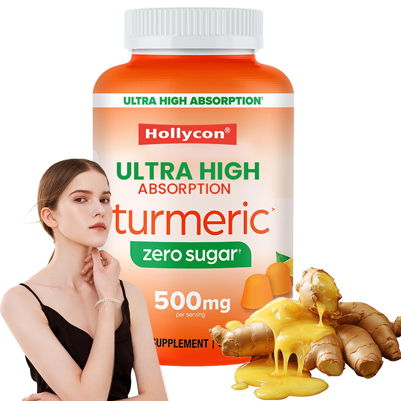 OEM Zero Sugar Turmeric Gummies For Bone Support Turmeric Complex Extract Gummies