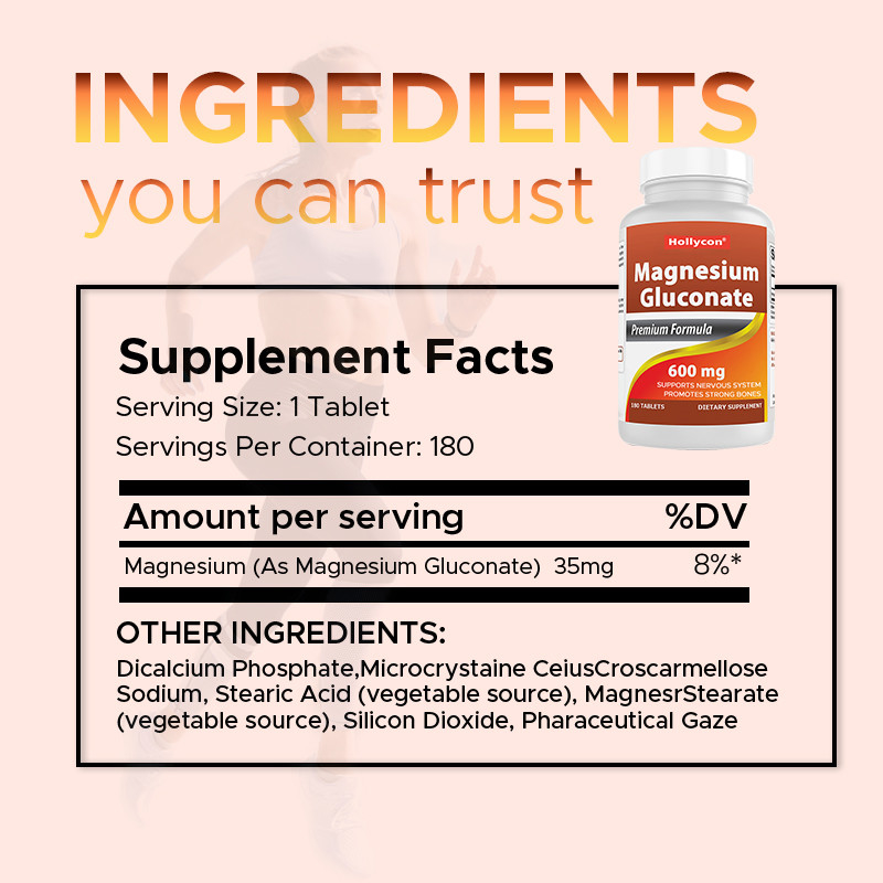 Magnesium Glycinate Tablets For Strong Bones 35mg Magnesium Tablets For Nervous System