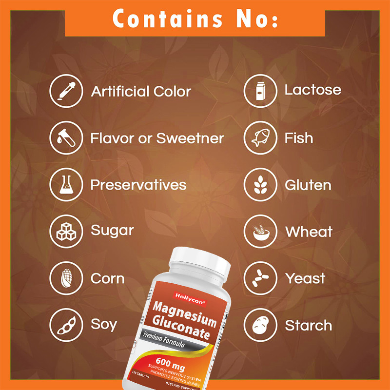 Magnesium Glycinate Tablets For Strong Bones 35mg Magnesium Tablets For Nervous System