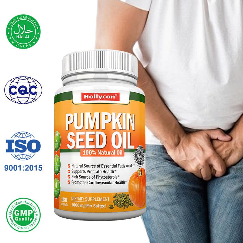 Factory Pumpkin Seed Oil Softgels Hair Prostate Joint Health Omega-3 Essential Fatty Acid Supplement
