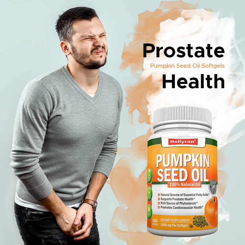 Factory Pumpkin Seed Oil Softgels Hair Prostate Joint Health Omega-3 Essential Fatty Acid Supplement
