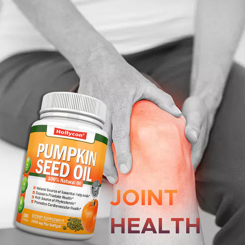 Factory Pumpkin Seed Oil Softgels Hair Prostate Joint Health Omega-3 Essential Fatty Acid Supplement