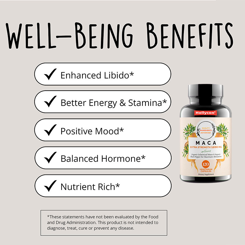 OEM Maca Root Powder Capsules For Hormonal Balance 1500mg Maca Root Capsules