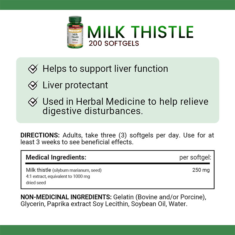 OEM Milk Thistle Softgels For Support Liver Function 1000mg Milk Thistle Softgels