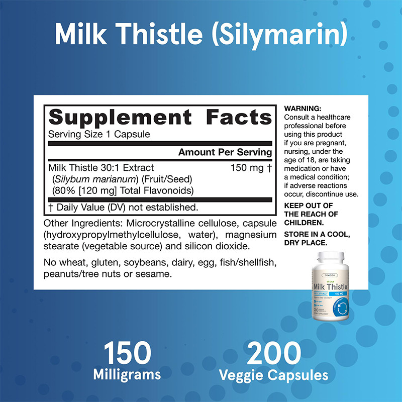 High Quality Milk Thistle Capsules For Liver Function Support Milk Thistle Capsules