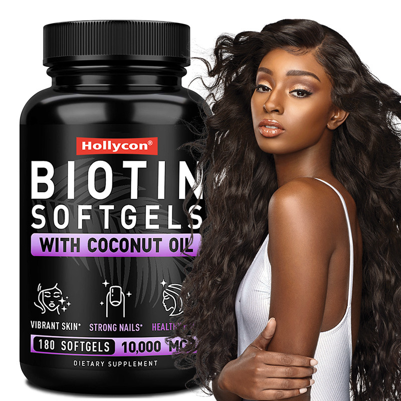 OEM Biotin Softgels For Strong Nails Biotin With Coconut Oil For Hair Biotin Softgels