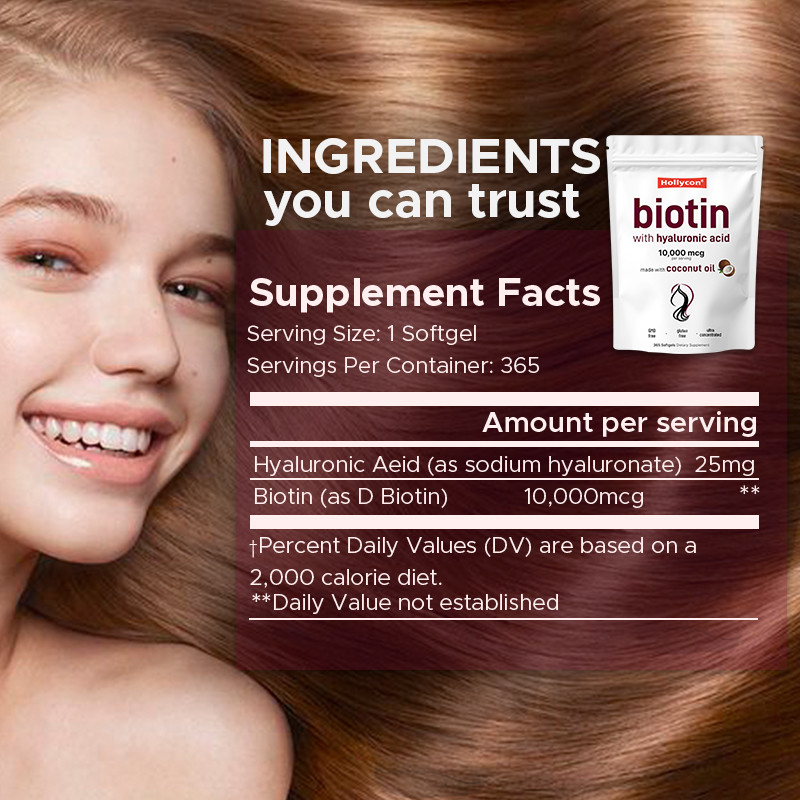 Biotin Supplement 10,000mcg Biotin Softgels For Healthy Hair And Skin Biotin Softgels