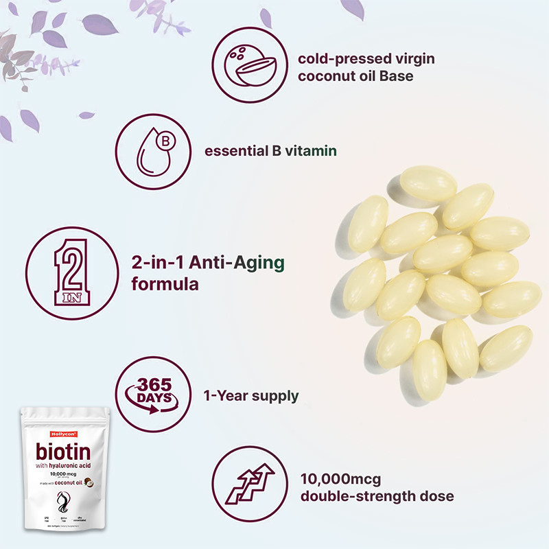 Biotin Supplement 10,000mcg Biotin Softgels For Healthy Hair And Skin Biotin Softgels