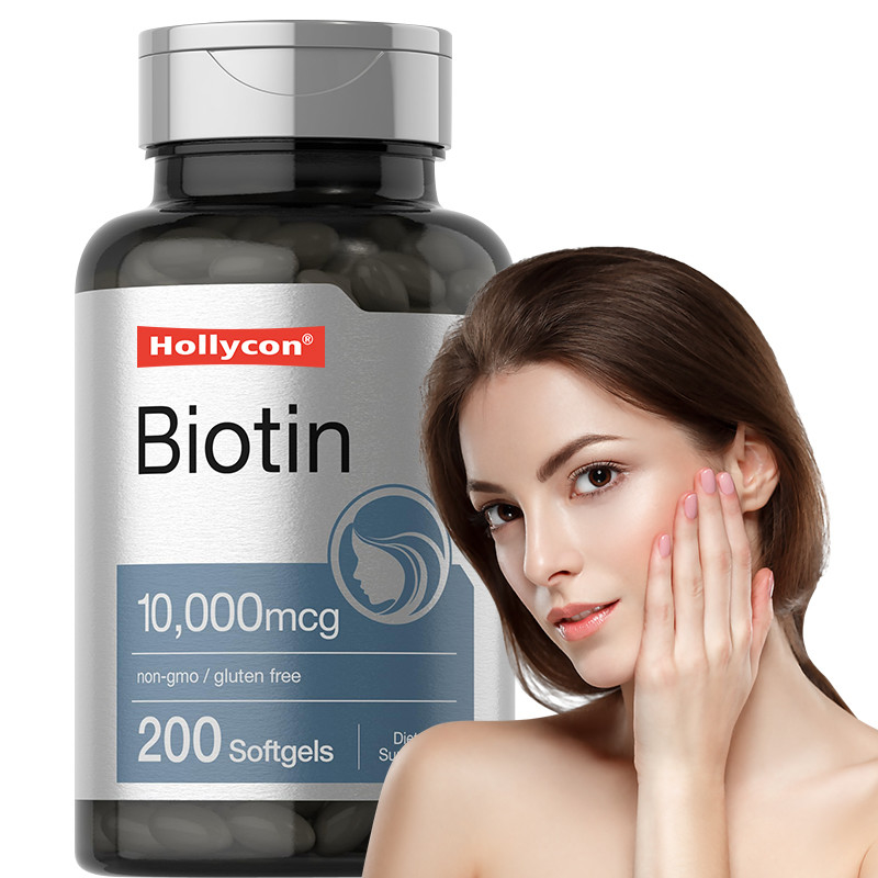 Biotin Supplement For Hair Health 10,000mcg Biotin Softgels For Health Hair And Nails