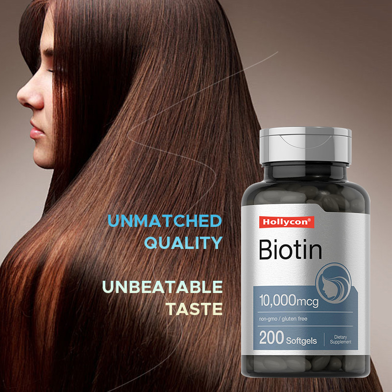 Biotin Supplement For Hair Health 10,000mcg Biotin Softgels For Health Hair And Nails