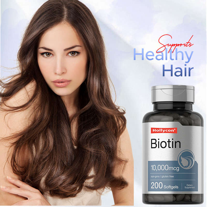 Biotin Supplement For Hair Health 10,000mcg Biotin Softgels For Health Hair And Nails