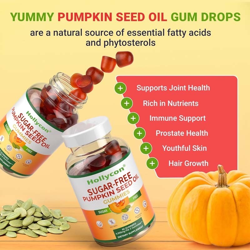 Sugar-Free Pumpkin Seed Oil Gummies For Hair Growth Pumpkin Seed Oil Gummies