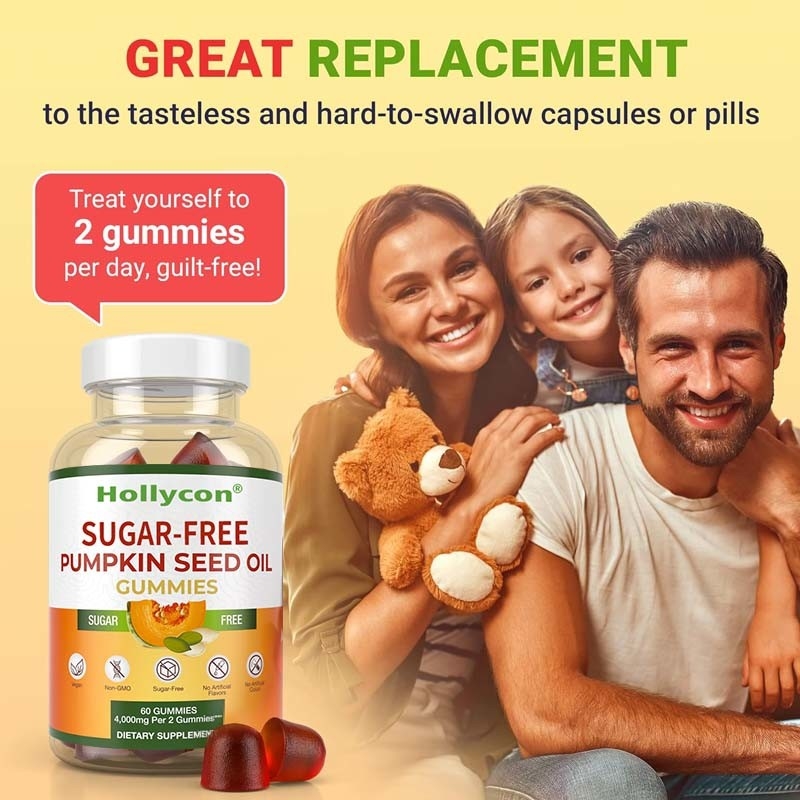 Sugar-Free Pumpkin Seed Oil Gummies For Hair Growth Pumpkin Seed Oil Gummies