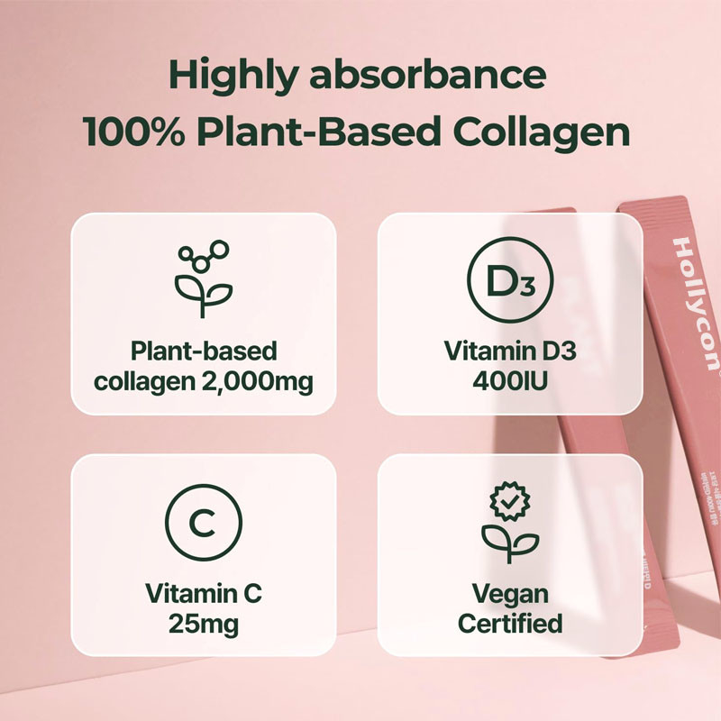 Vegan Collagen Jelly Sticks With Vitamin D3 400IU For Supports Healthy Bones
