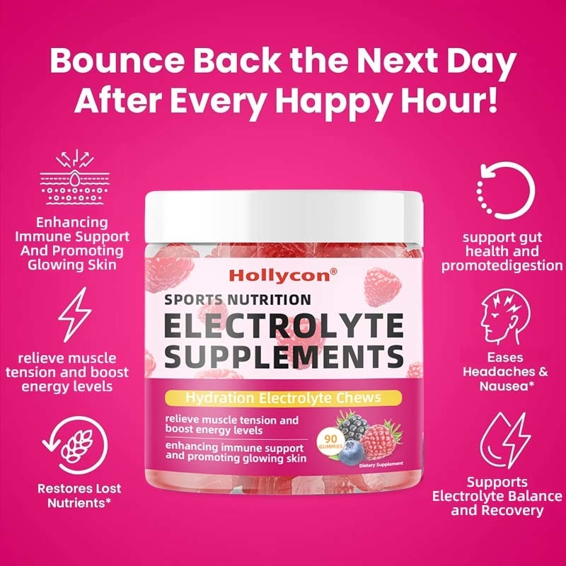 OEM Happy Hour Aid Gummies Supplement Pre Game Party Hydration Electrolytes Alcohol DHM Milk Thistle After Drinking Gummy