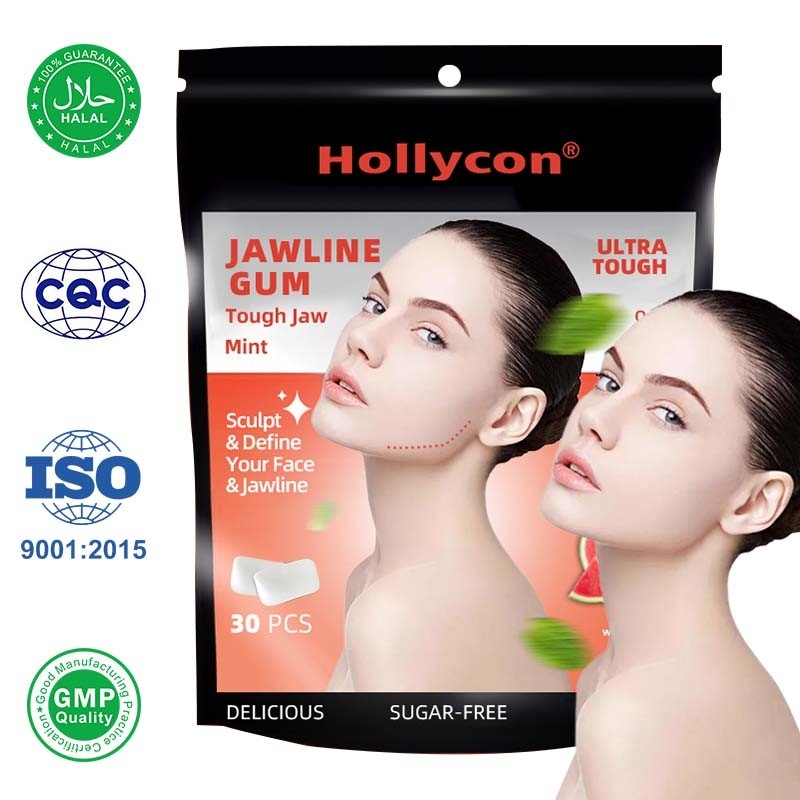 Factory Customized Calorie-Free Hard Chewing Gum for Jawline Sugar Free Gums Energy Gum for Effective Facial Exercise