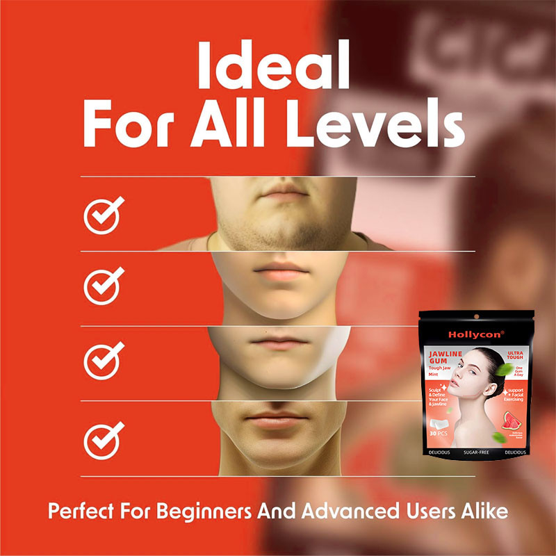 Factory Customized Calorie-Free Hard Chewing Gum for Jawline Sugar Free Gums Energy Gum for Effective Facial Exercise