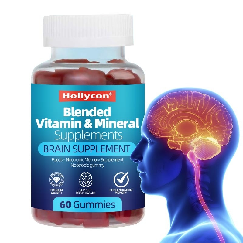 OEM Brain Supplements For Memory And Focus Nootropic Memory Supplement Gummy For Brain Health Concentration Mental & Cognitive