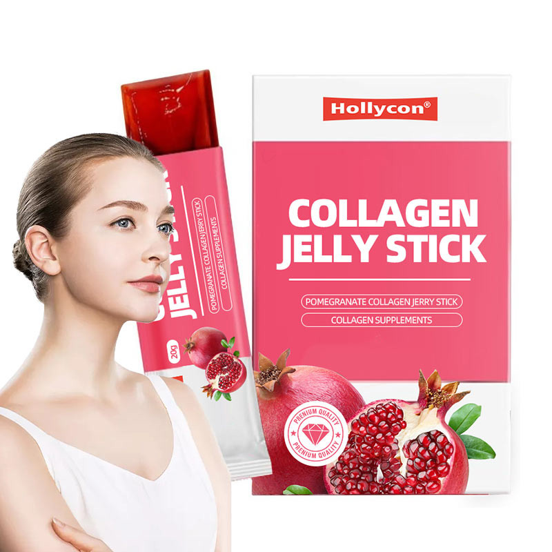 Premium Pomegranate Collagen Korean Beauty Collagen Jelly Stick Low Molecular Fish Collagen Pomegranate Jerry Stick