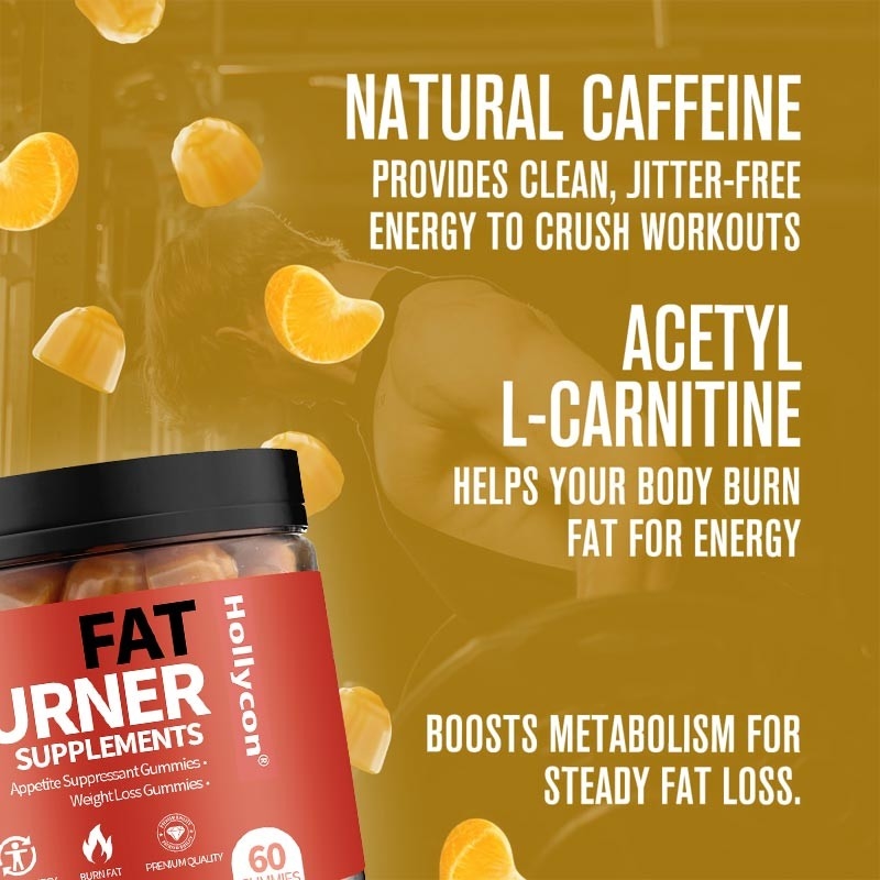 OEM Thermogenic Fat Burner & Appetite Suppressant Gummies with Acetyl-L-Carnitine HCL, MitoBurn, Weight Loss Gummies