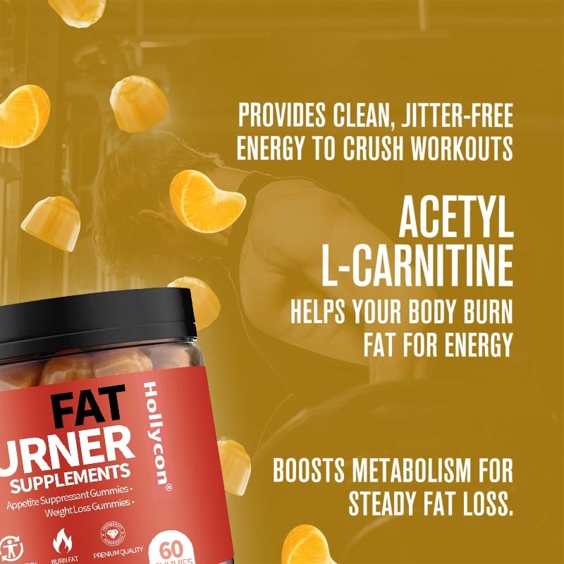 OEM Thermogenic Fat Burner & Appetite Suppressant Gummies with Acetyl-L-Carnitine HCL, MitoBurn, Weight Loss Gummies