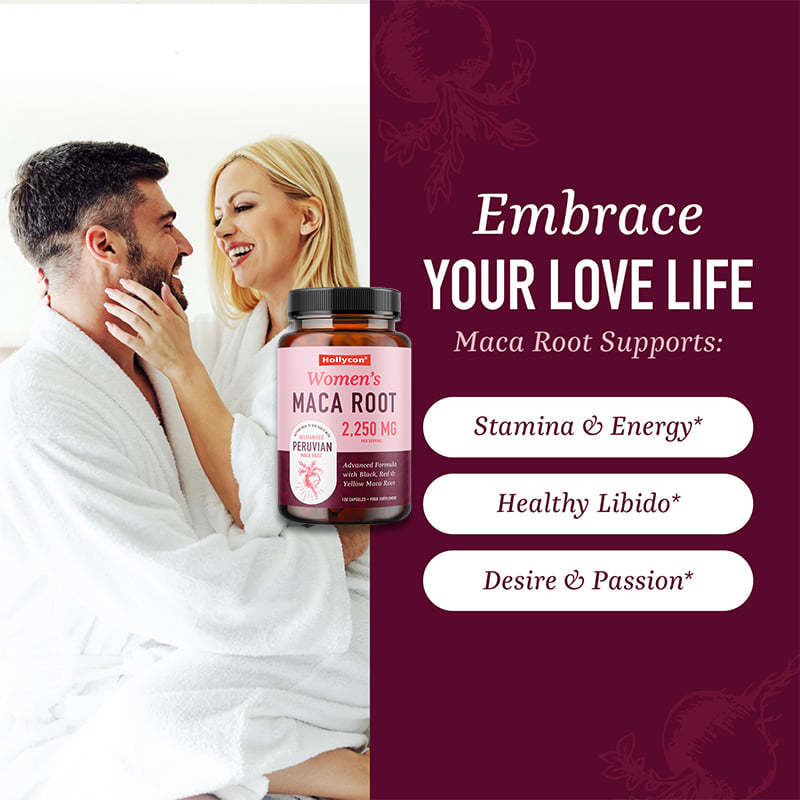 Maca Supplements for Women Black Maca Pills Support Energy Hormone Balance Menopause