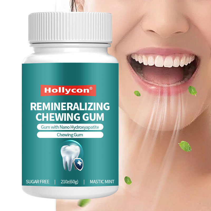 Sugar-Free Gum with Nano Hydroxyapatite - Fresh Breath and Oral Health Peppermint Remineralizing Chewing Gum