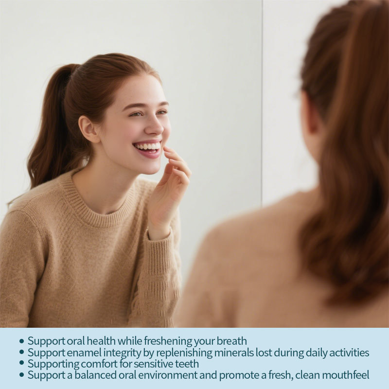 Sugar-Free Gum with Nano Hydroxyapatite - Fresh Breath and Oral Health Peppermint Remineralizing Chewing Gum