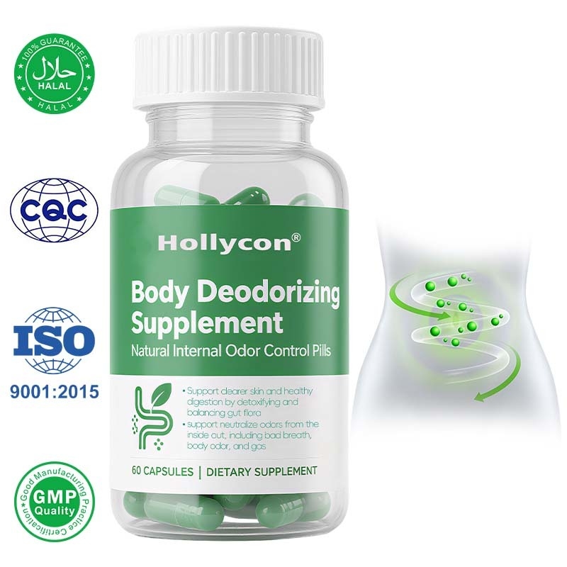 Body Deodorizing Supplement – Natural Internal Odor Control Pills for Men & Women | Chlorophyll Capsules for Breath, Body & Gut Health