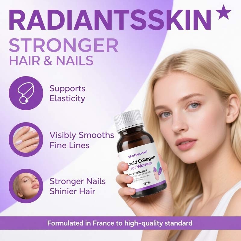 Pure Collagen+ Liquid Collagen for Women – 4000mg Marine Peptides for Radiant Skin, Hair & Nail Health – Hyaluronic Acid, Vitamin E