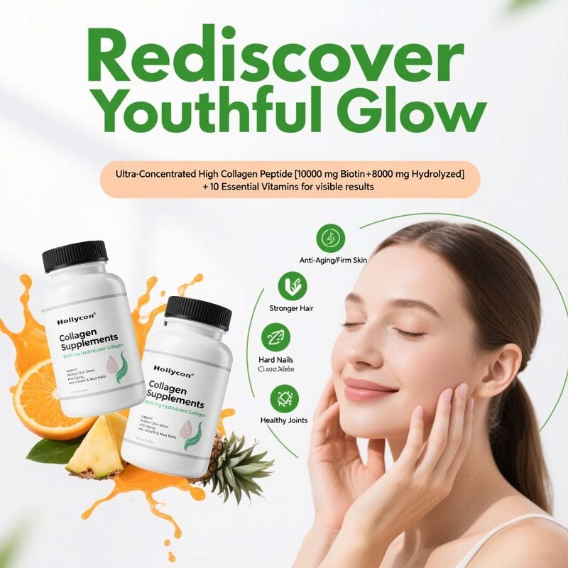 Liquid Collagen for Women & Men-Pine'O'Range Flavored Premium Grade 10000 mcg Biotin+8000 mg of Hydrolyzed Collagen for Radiant Skin Glow,Anti-Aging,Hair Growth & Nice Nails
