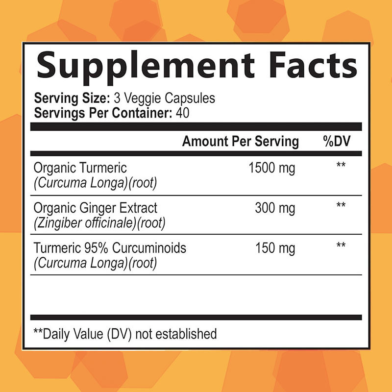 OEM Turmeric Curcumin Supplement with Organic Turmeric & Ginger Black Pepper for Best Absorption Joint Support Curcumin Capsule