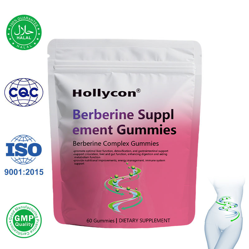 Factory price OEM Berberine Supplement Gummies (Sugar Free), Berberine Complex Gummies with Ceylon Cinnamon,Milk Thistle,Turmeric Curcumin for Metabolism,Energy,Gut Health,Fasting Body Mass Control